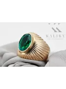 Original Vintage 14K Rose Gold Emerald Ring Vintage Jewlery vrc127r